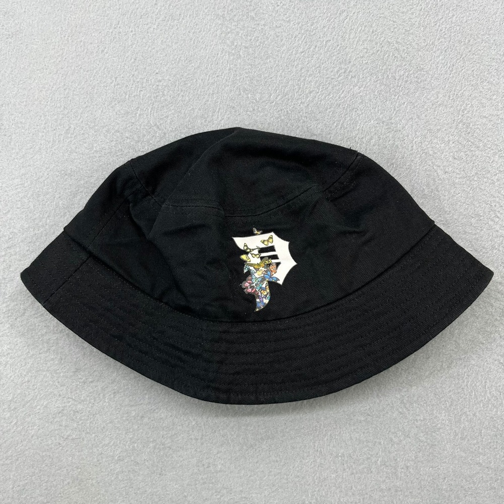 Primitive Skateboarding Black Bucket Hat Butterfly Logo Mens Streetwear One Size